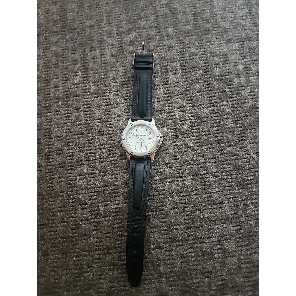 Wristwatch Mens Tomax Leather Band Scratches‎ On Back New Battery